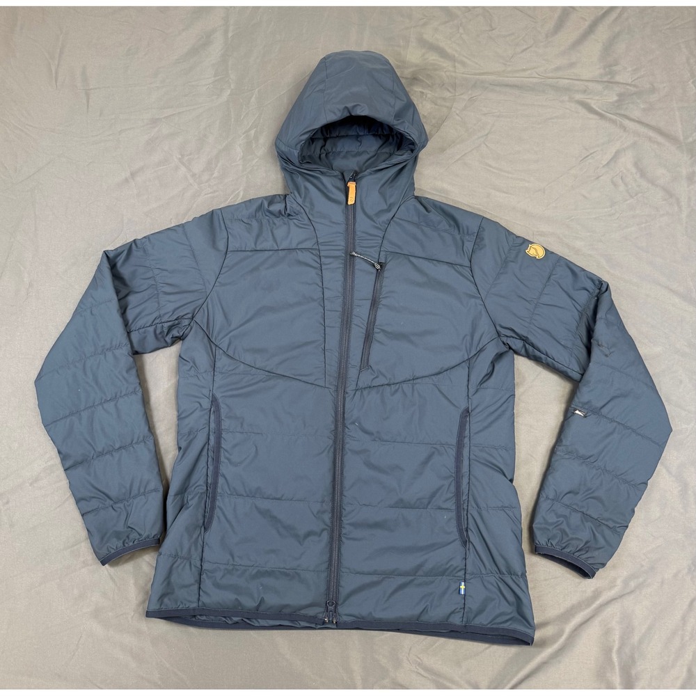 Fjallraven Keb Padded Hoodie Womens L Dark Blue Insulated Jacket 89630 G-Loft